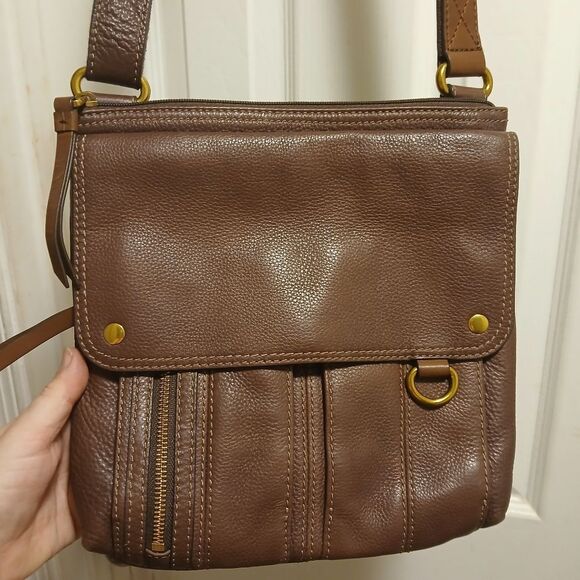 Fossil MORGAN Brown Leather Bag - Picture 1 of 7